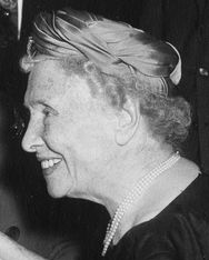 A photograph of Helen Keller on the occasion of her meeting President John F Kennedy in 1961